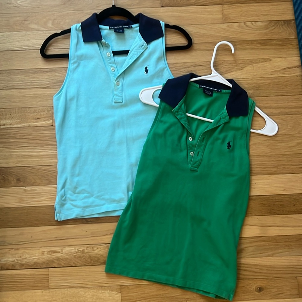 Bundle 2 y2k Ralph Lauren polo tank. Waffle polo shirt